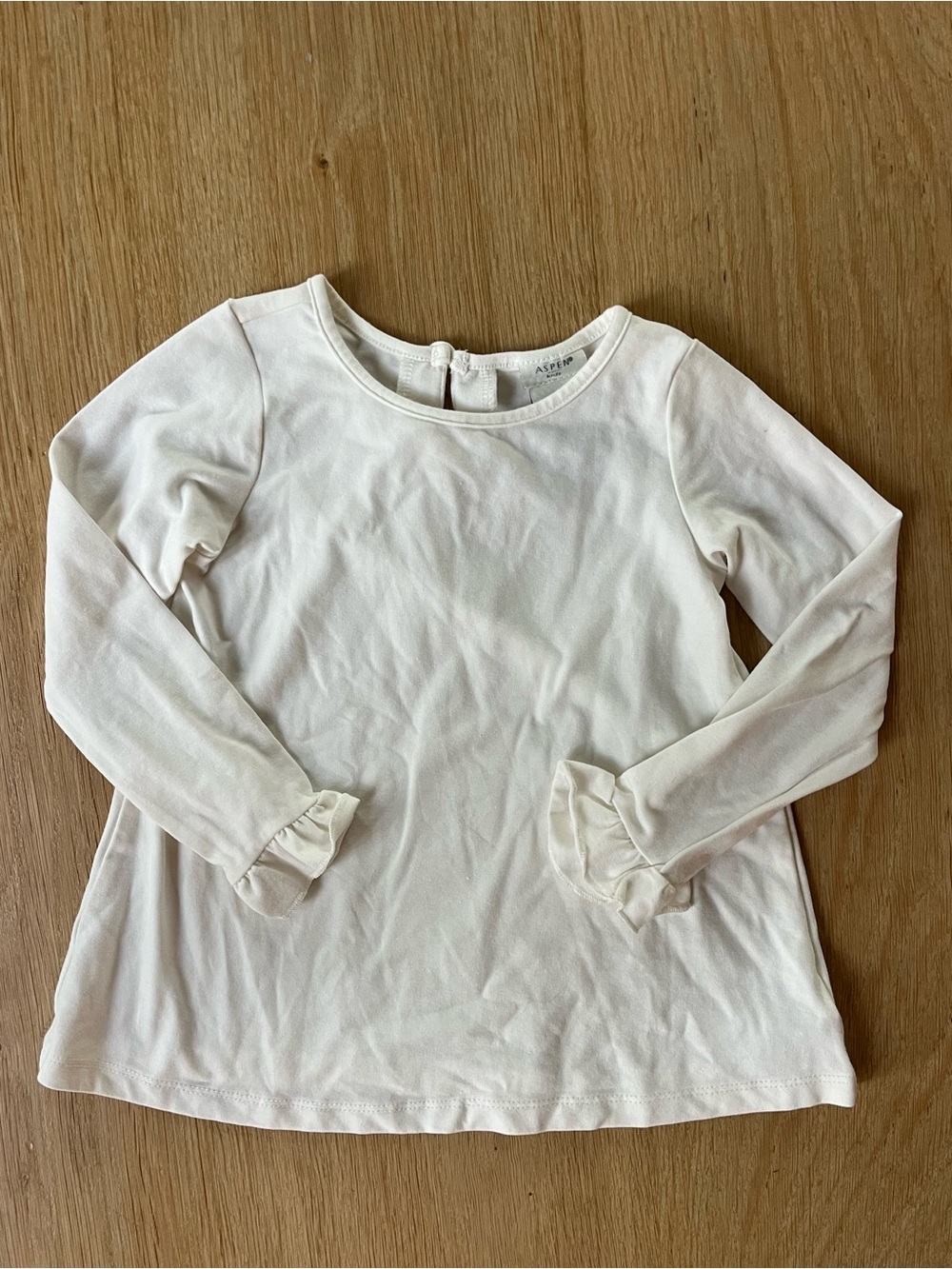 Aspen Kids Girls' Long Sleeve Cream Top